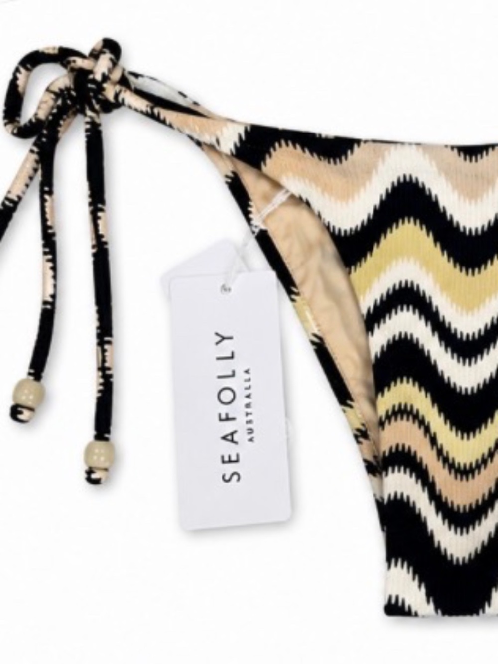 Seafolly Australia Neue Wave Tie Side Rio Bikini Bottom - New With Tags - Picture 5 of 5
